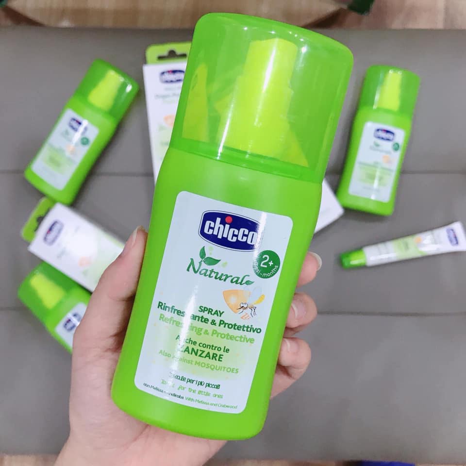 Xịt đa năng xua muỗi Chicco hương chanh sả 100ml cho bé 2M+ không chứa DEET