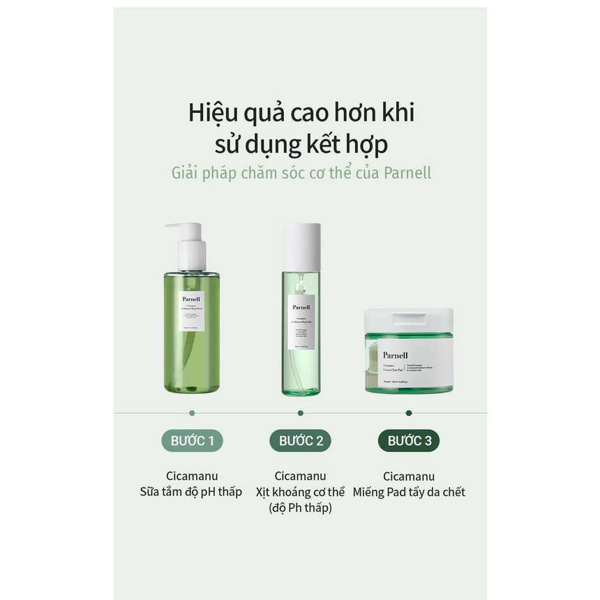 Parnell Xịt khoáng giảm mụn cơ thể Cicamanu 150ml