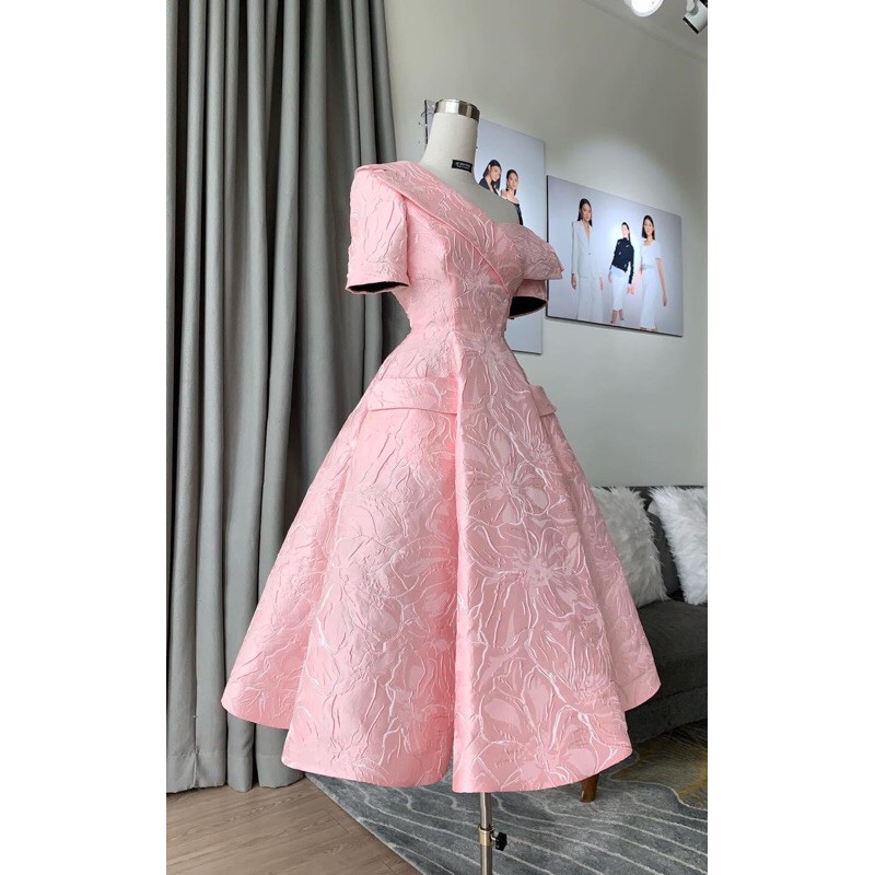 Vải Đẹp Taffeta Gấm Hoa may váy đầm cao cấp