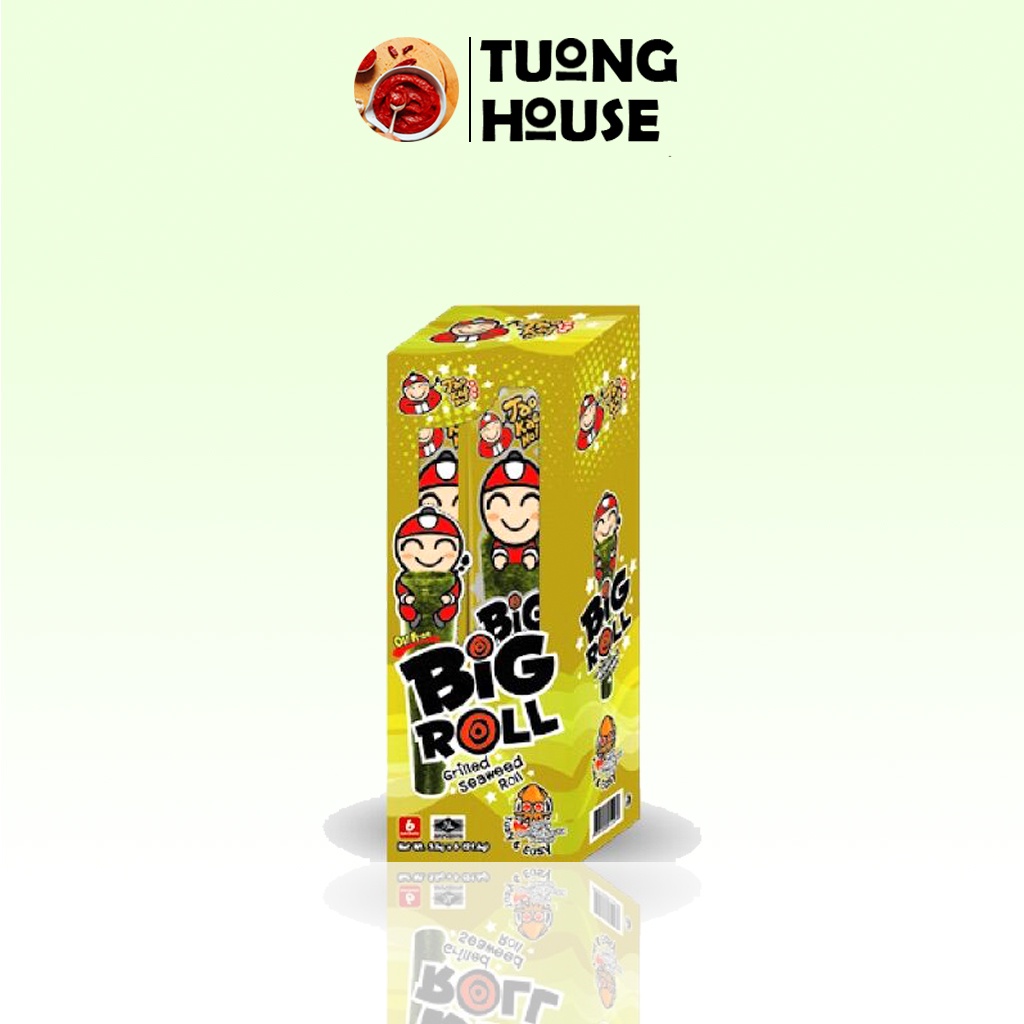 Hộp Snack Rong biển BIGROLL Vị Mực – Hộp 6 gói