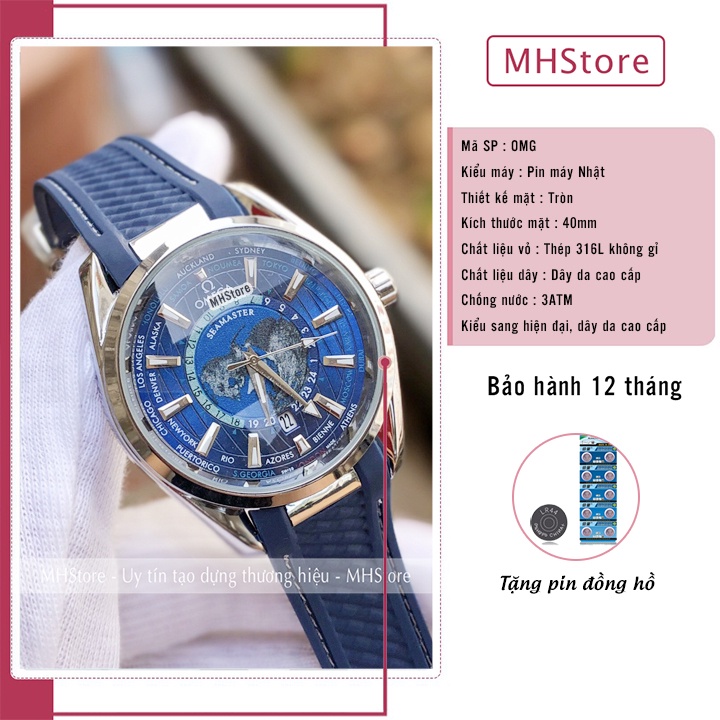 Đồng hồ nam OMG 6825 dây da cao cấp chính hãng, có lịch ngày tiện lợi, thời trang đẹp giá rẻ [Tặng thêm pin] | BigBuy360 - bigbuy360.vn