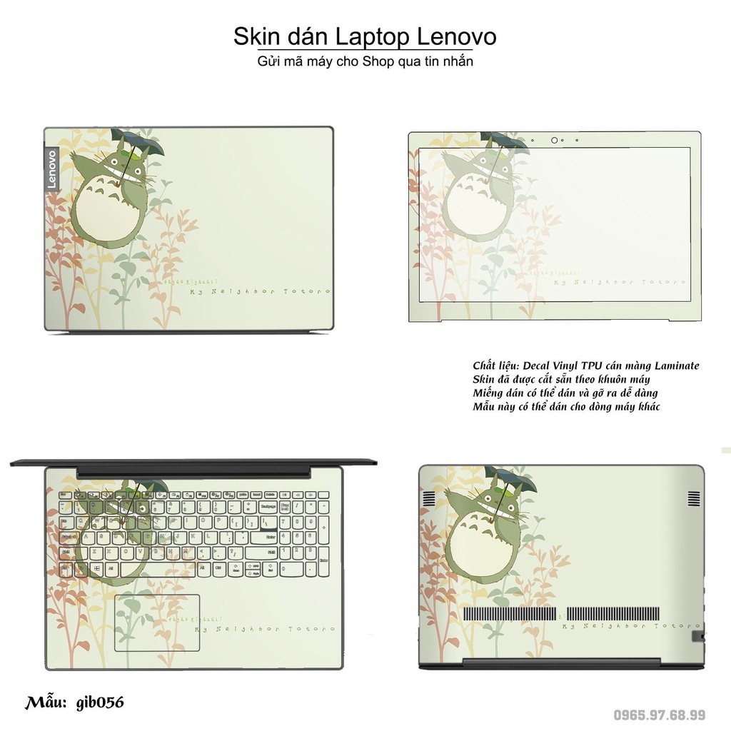 Skin dán Laptop Lenovo in hình Ghibli _nhiều mẫu 9 (inbox mã máy cho Shop)