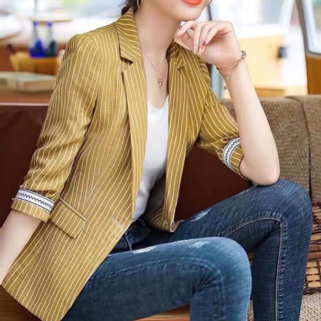 Áo vest sọc vàng