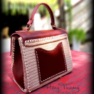 Set phụ kiện túi chiếc lá - hàng handmade