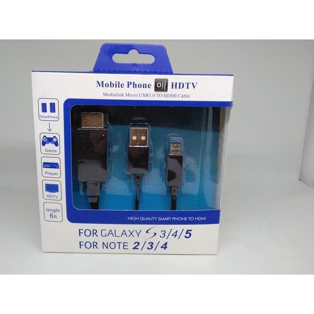 Dây Cáp Chuyển Đổi Mhl Micro USB 11pin Sang HDMI OTG Cho Điện Thoại Di Động Sang HDTV