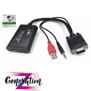 Cáp chuyển vga ra hdmi có audio m-pard md008