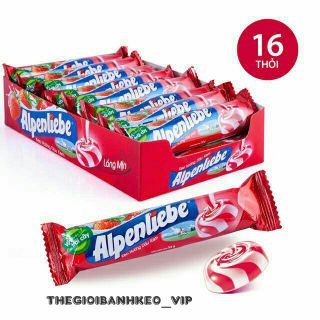 Lốc 16 thỏi kẹo sữa Alpenliebe hương Dâu