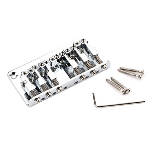 youn Metal Guitar Fixed Hardtail Bridge Roller Saddle Bridge Replacement for 6-String Electric Guitar Bridge Tailpiece