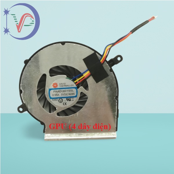 Fan quạt tản nhiệt cpu laptop Msi GE62 GE72 PE60 PE70 GL62 GL72 MS-16JB MS-16J9 N366 N402 N374