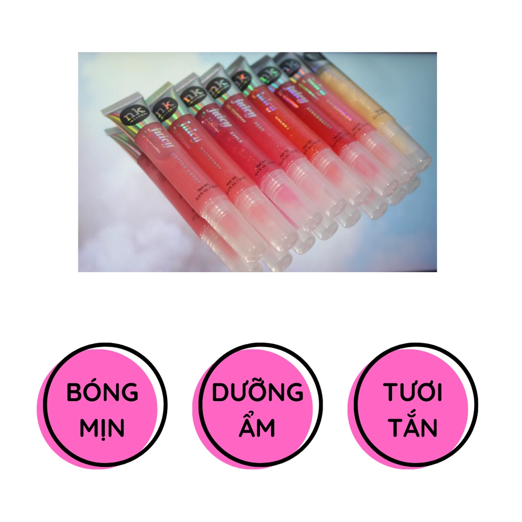 Son bóng nhũ kim tuyến lấp lánh NK Juicy Lip Shimmer dạng tuýp 12ml