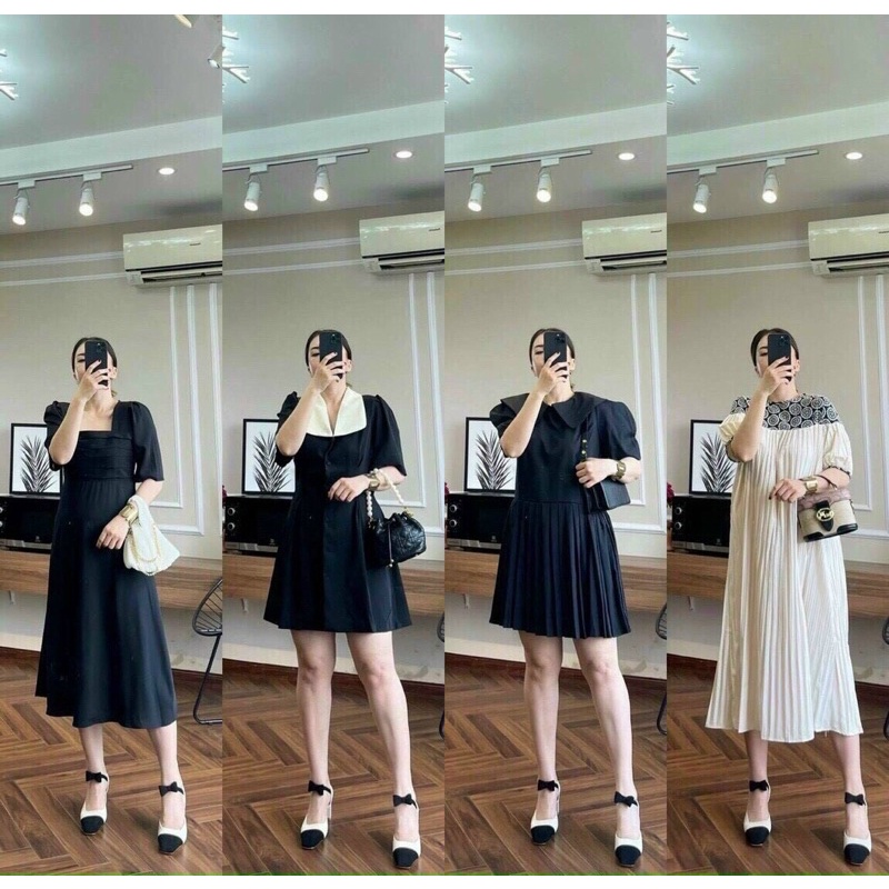 Sandal cao gót nơ vintage 6p qccc fullbox