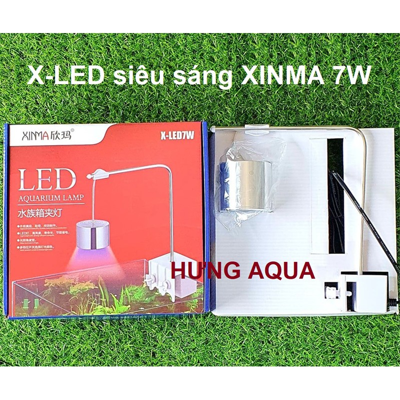 Đèn led XINMA siêu sáng - đèn led thủy sinh - đèn led kẹp 3W, 5W, 7W cho hồ mini và tầm trung led trắng và màu
