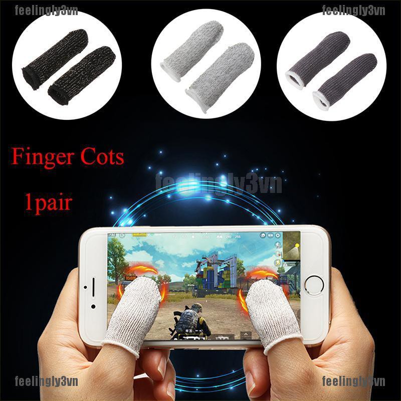 Set 2 miếng bọc đầu ngón tay hỗ trợ chơi game trên điện thoại chống đổ mồ hôi tiện dụng