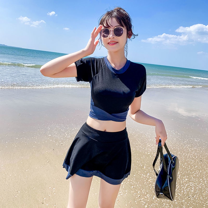 Áo Tắm Thể Thao Của Phụ Nữ áo Tắm Hai Mảnh Du Lịch Kỳ Nghỉ Thời Trang Hàn Quốc Sexy Bãi Biển Bikini