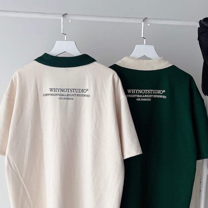 (sẵn) Áo Polo WHYNOT Tag Nhựa Form unisex (nam nữ mặc được)