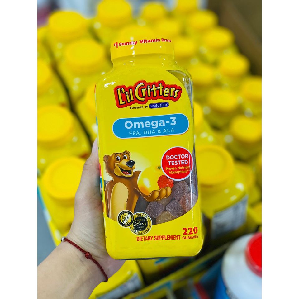 GIẢM GIÁ Kẹo dẻo bổ sung canxi Lil Critters Calcium + D3 Gummy Bears SALE KHÔ MÁU