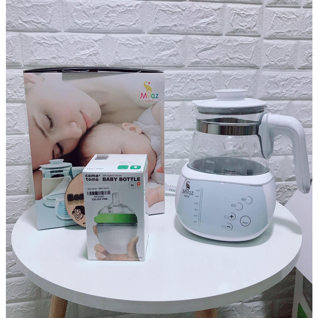 Ấm đun nước pha sữa Moaz Bebe MB002, - Bình đun nước đa năng pha trà, cà phê tiện lợi - BH 12 THÁNG