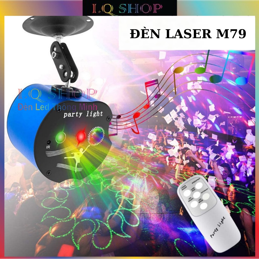 Đèn Laser Phòng Bay Mini Cảm Biến Theo Nhạc Dùng Cho Phòng Bay Karaoke Bar...