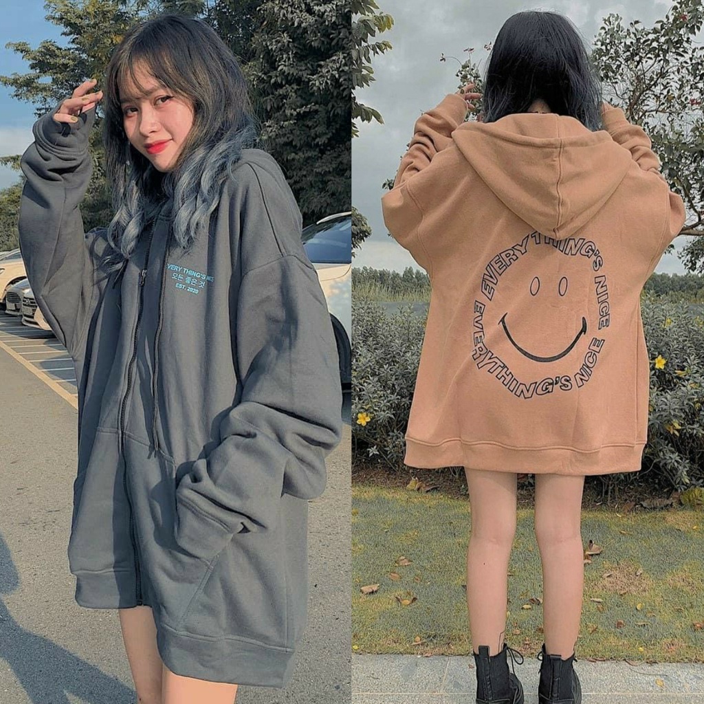 ÁO HOODIE - ÁO KHOÁC NỈ NGOẠI Dây full zip  HOOIDE MỚI in mặt cười