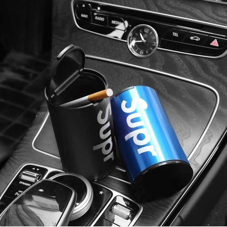 [Giá Chính Hãng] Gạt Tàn Thuốc Nắp Lật Họa Tiết Thương Hiệu Sáng Tạo Thời Trang Đa Năng Dùng Trên Xe Hơi