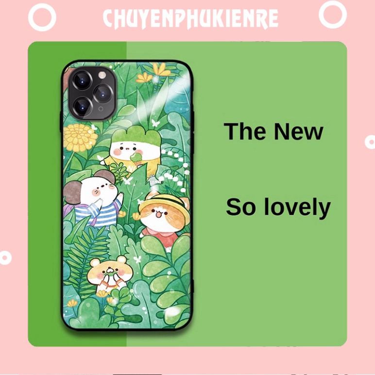 Ốp lưng iphone 6, 7, 8 Plus, X, XS, XR, XSMAX, 11, 11PRO, 11 PROMAX, 12, 13 PROMAX VƯỜN THÚ MÀU XANH CPKR