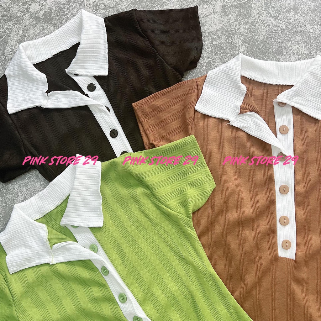 Đầm Thun Gân Cổ Bẻ Phối Cúc Ôm Body Xẻ Tà Duyên Dáng LY alohashop91