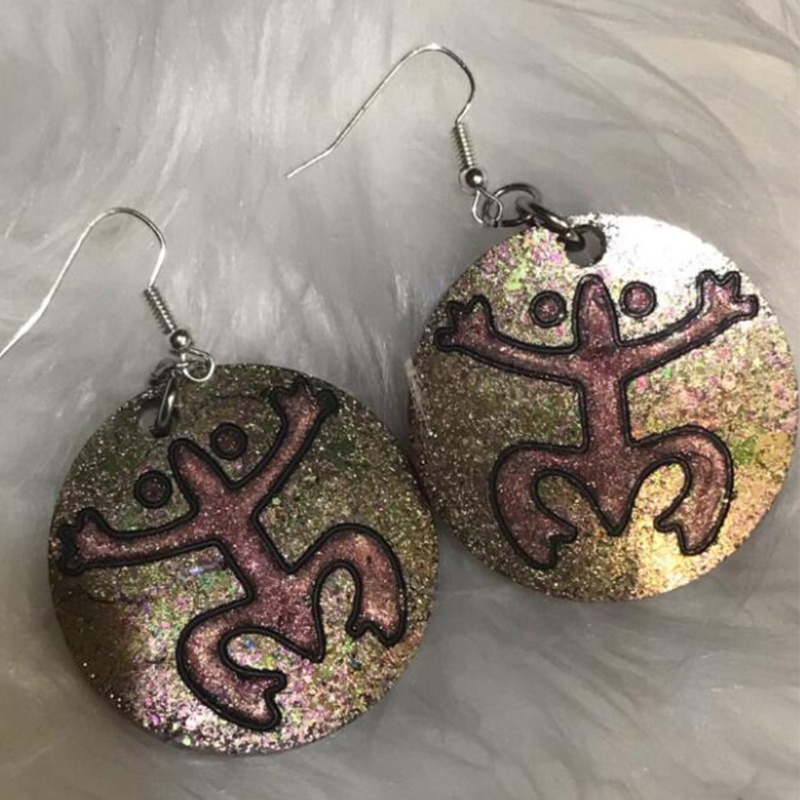 Khuôn Silicone Làm Mặt Trang Sức Thủ Công DIY Hình Lá Cờ Ếch