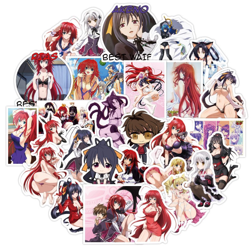 Set 100 miếng sticker hình truyện tranh High School DxD dán trang trí độc đáo