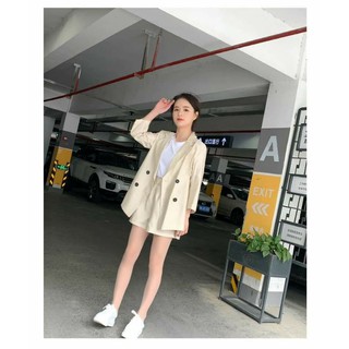 [Hàng order] Set đồ gồm blazer + quần short ngắn thu đông 2020 ( chất cực xịn)