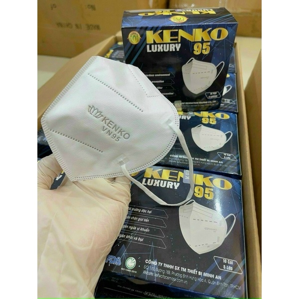 Khẩu Trang N95 Kenko Luxury 5 Lớp Kháng Khuẩn ( 1 Hộp 10 cái)