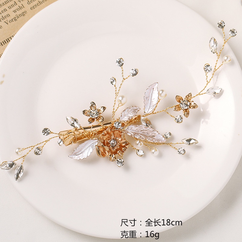 Cài Tóc Hình Hoa Đính Đá Thời Trang Cho Cô Dâu