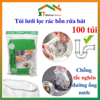 100 Túi Lưới Lọc Rác Bồn Rửa Chén Bát Chính Hãng chống tắc nghẽn đường ống thoát nước