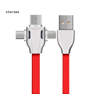 Dây cáp sạc 3 trong 1 micro usb/type-c/8pin 3.1a cho iphone android