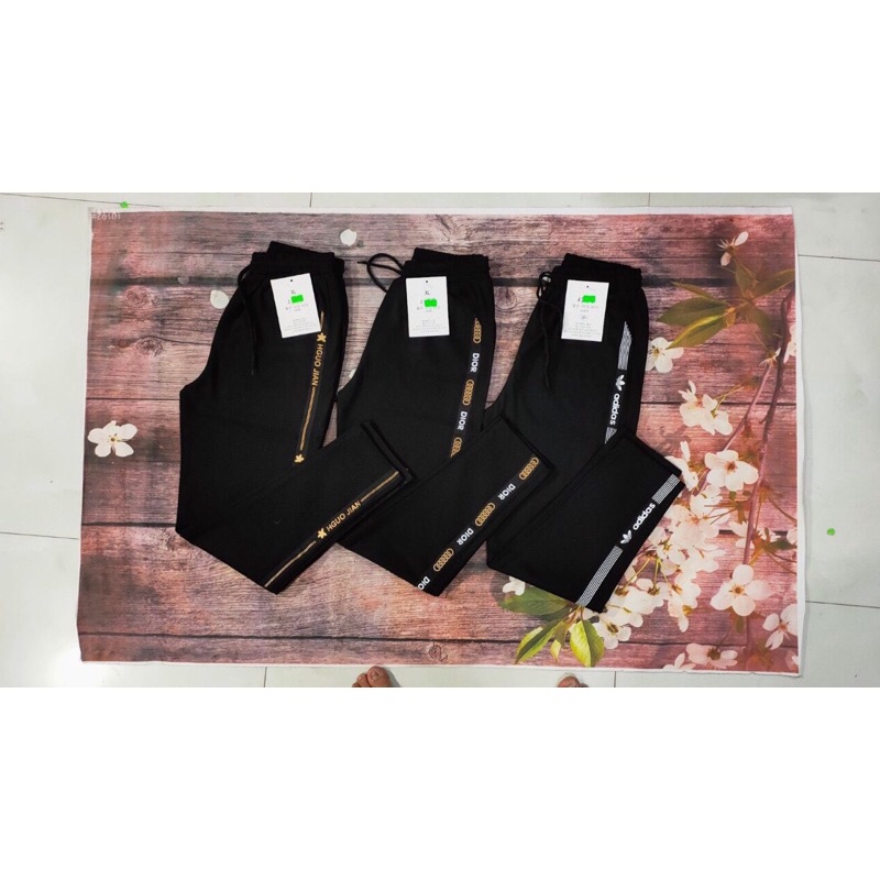 Quần legging dây viền chữ,chất liệu cotton co giãn 4chiều,