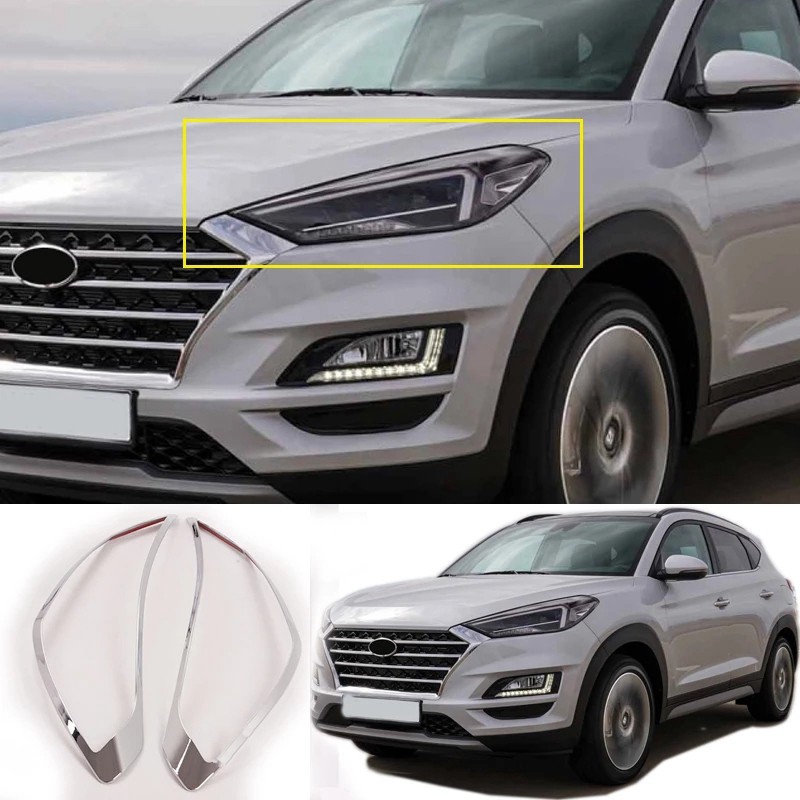 Bộ 2 Khung Bảo Vệ Cho Đèn Pha Xe Ô Tô Hyundai Tucson Abs