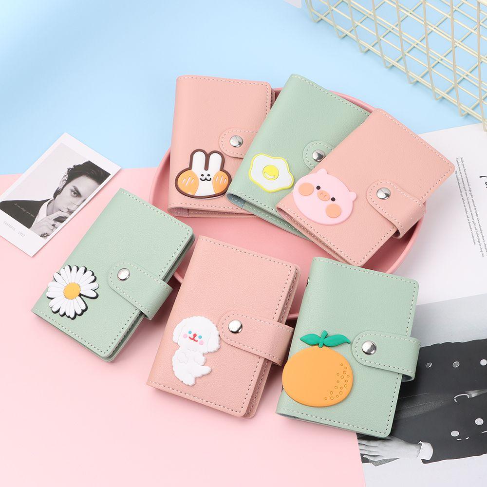 Ví Da PU 26 Ngăn Đựng Thẻ Siêu Mỏng Họa Tiết Hoạt Hình