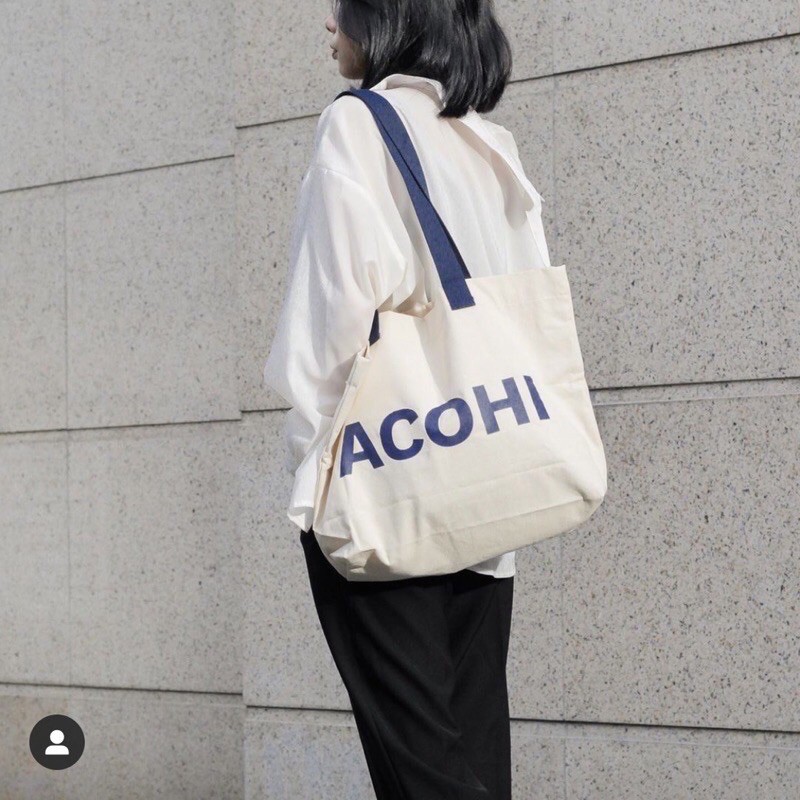 Túi Tote ACOHI Màu Beige New 90%