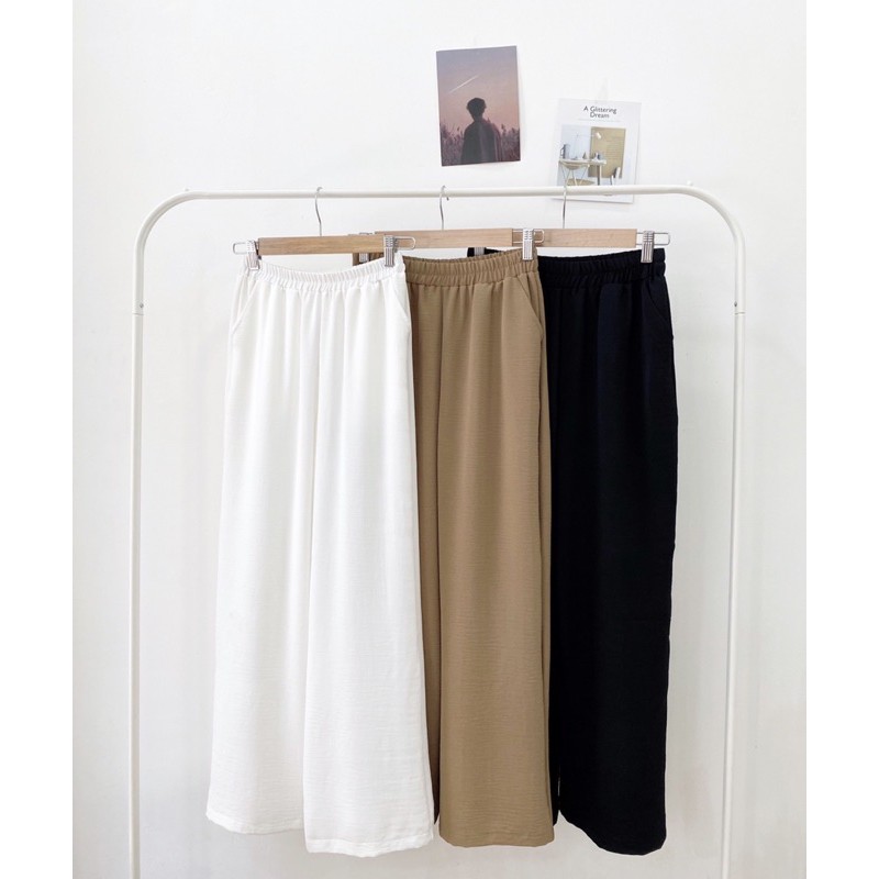 Quần culottes đũi nữ dáng dài quần ống rộng thiết kế Ma Vie