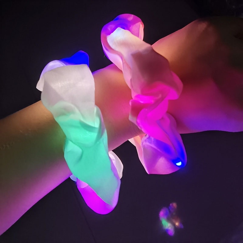 Thun cột tóc tích hợp đèn LED lấp lánh