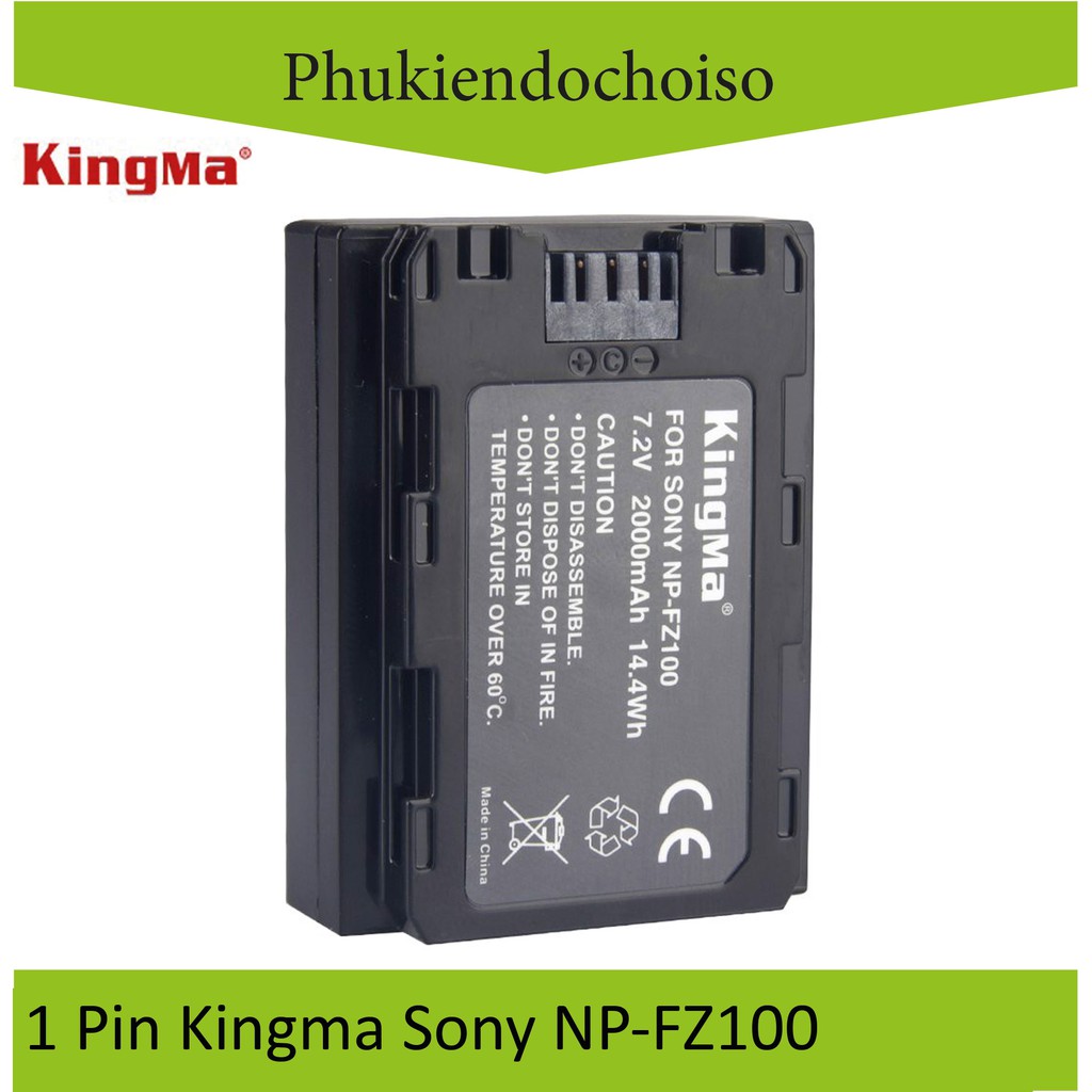 Pin sạc Kingma cho Sony NP-FZ100 + Hộp đựng Pin, Thẻ nhớ