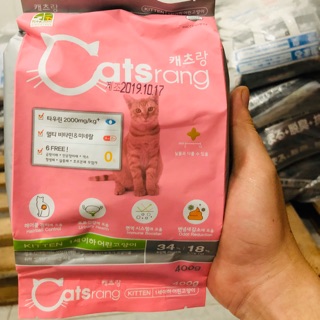 Thức ăn hạt mèo con Catsrang kitten 400gr