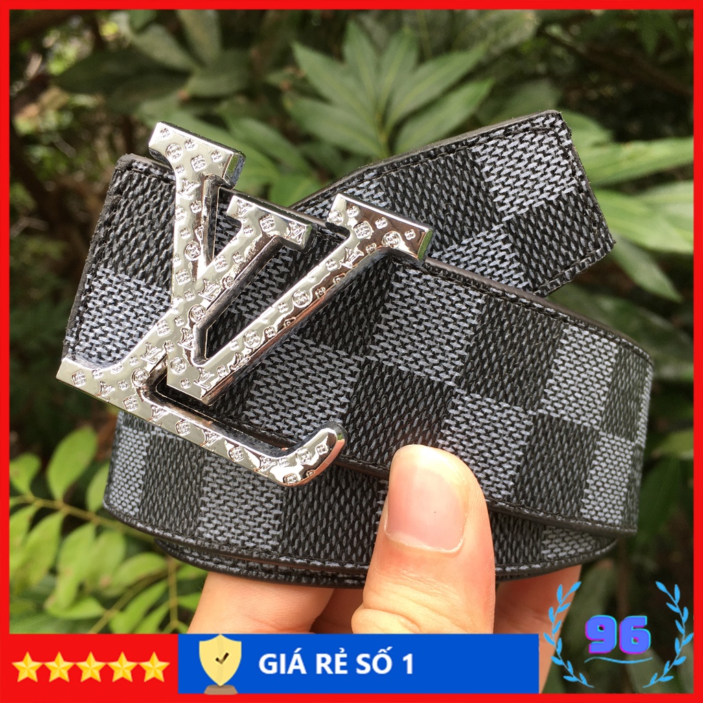 Thắt lưng nam lv, dây lưng lv nam thời trang cao cấp, mặt kim loại nguyên khối trẻ trung lịch lãm TLLV002D-S2