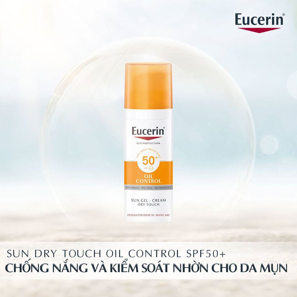 Kem chống nắng Eucerin cho da nhờn mụn Sun Gel Cream Oil Control SPF50+ (50ml)
