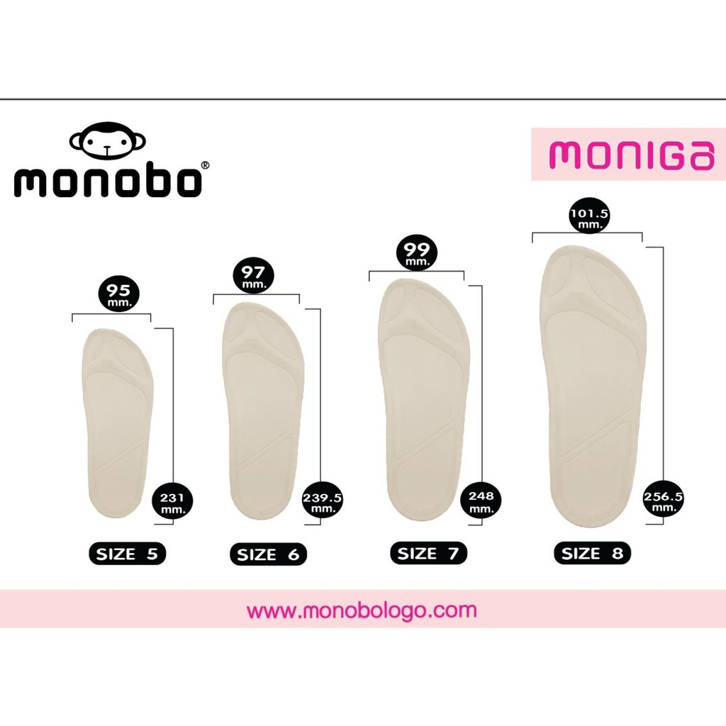 Dép nữ Thailand quai ngang Monobo Thailand - Moniga 7.1