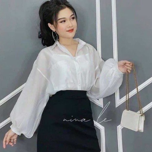 Sét áo sơ mi phôm rộng có kèm áo 2 dây🥰