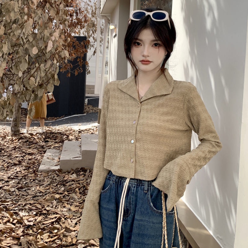 Áo Cardigan Mỏng Tay Loe Dài Thời Trang Mùa Thu Mới Cho Nữ