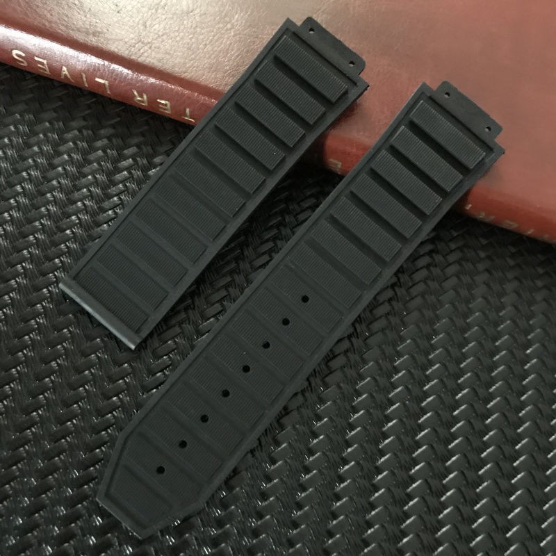 （Bolanxun） Phụ kiện Dây đeo đồng hồ cao su Nam Thích ứng Hublot Hublot Hublot Tối cao Vua Silicone Chống thấm nước 26mmX