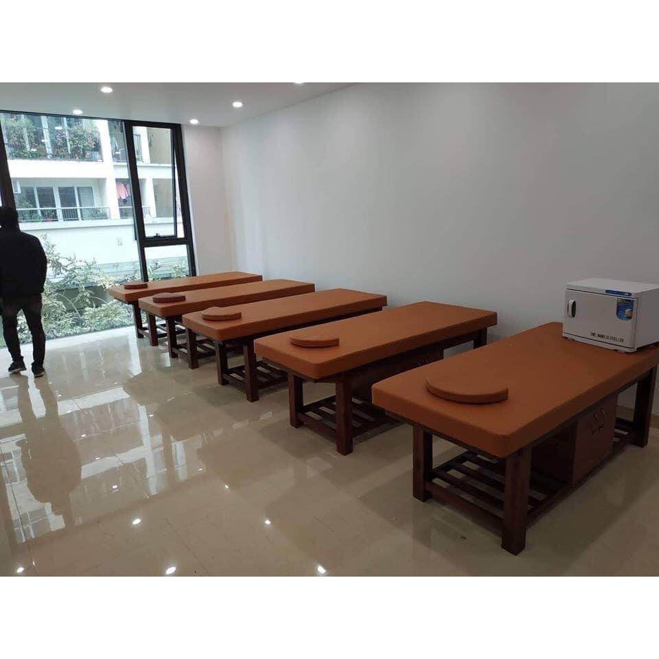 GIƯỜNG SPA_GIƯỜNG MASSAGE BODY CHÂN GỖ ĐỦ KÍCH THƯỚC SET UP SPA, THẨM MỸ VIỆN