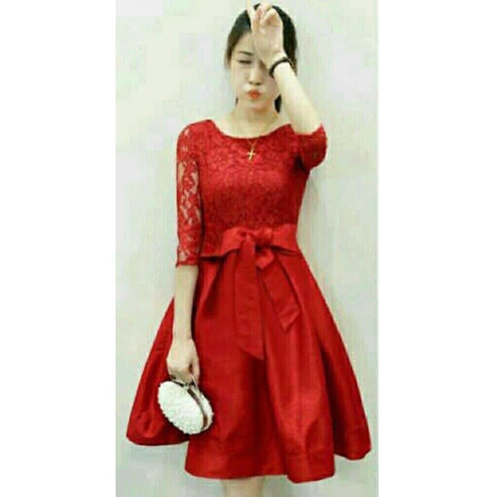 Đầm Mini Màu Đỏ Kiểu Dáng Mới Nhất