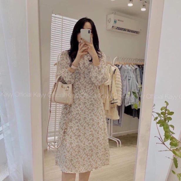 Váy Hoa Nhí vintage Đầm Voan Dáng Dài đẹp dễ thương dáng xòe có lớp lót Quảng Châu kozoda D2  ྇